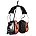 Yellow Digital AM FM Radio Headphones, 25dB NRR Ear Protection Safety Ear Muffs O67684