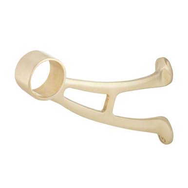 Satin Brushed Brass Bar Mount Foot Rail Bracket N810