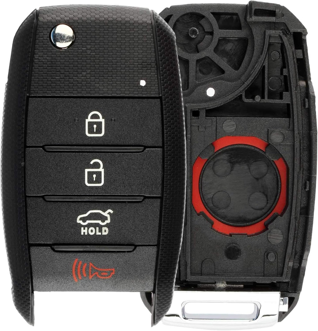 Keyless Entry Remote Flip Key Fob Shell Case Cover Button Pad Pack of 2 H841084