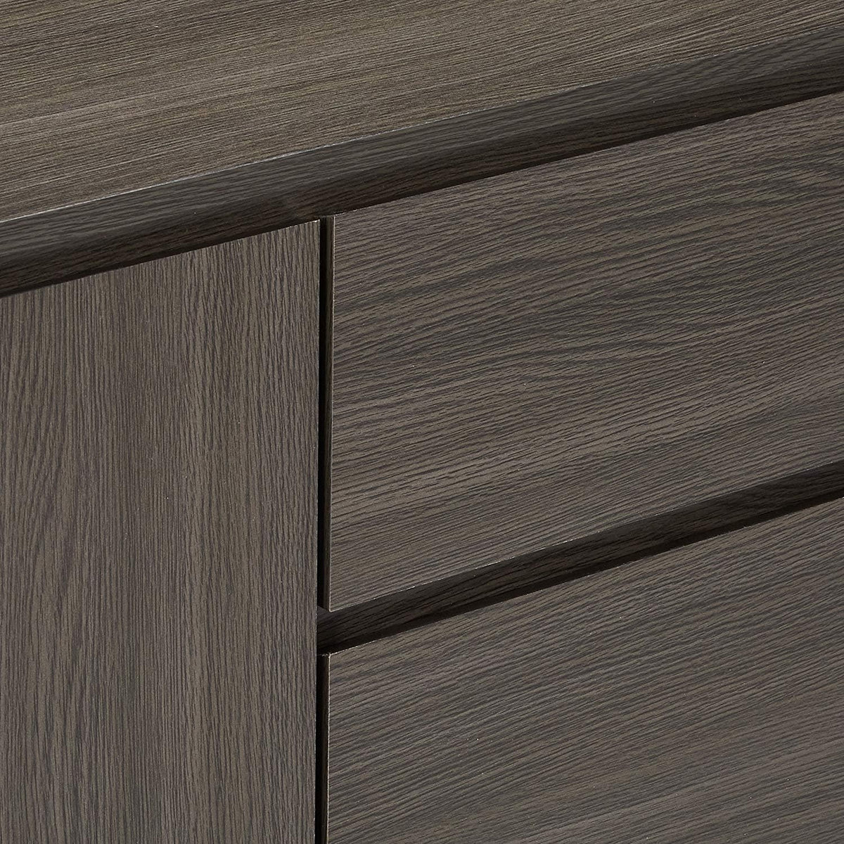 Oak Gray Wood Buffet Server Cabinet Console Table G644922