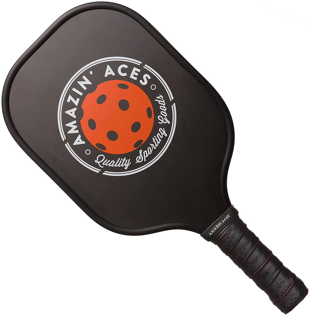 Two Graphite Pickleball Paddles Set with Four Balls and Mesh Carry Bag B79855