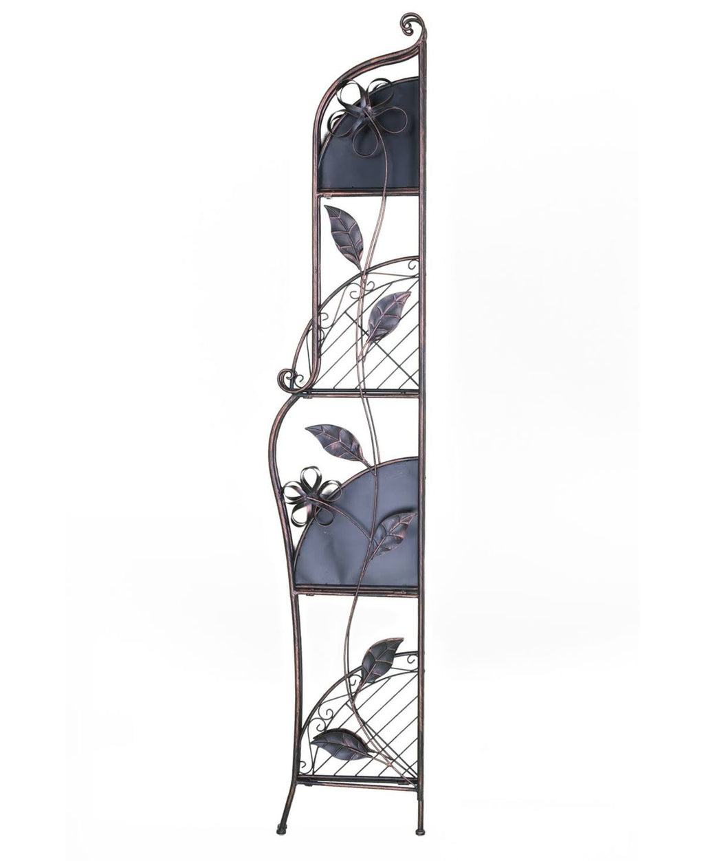 Copper 4 Shelf Corner Bakers Rack Y557