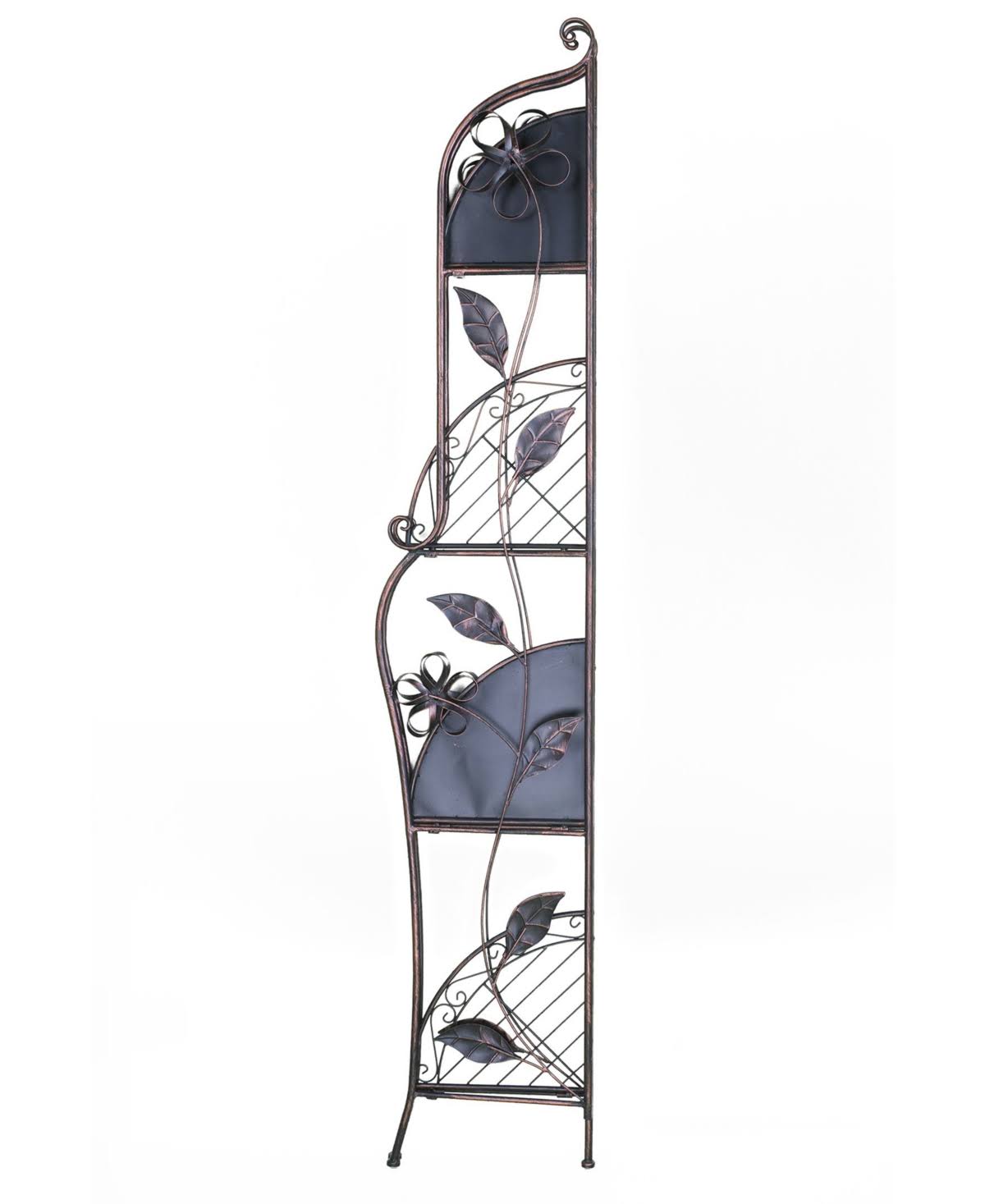 Copper 4 Shelf Corner Bakers Rack Y557
