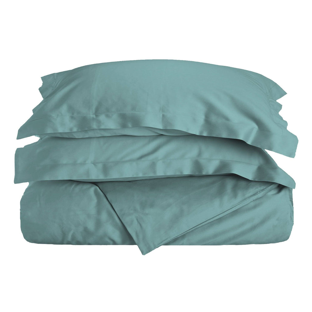 King Blue Cotton Duvet Cover Set Z379519