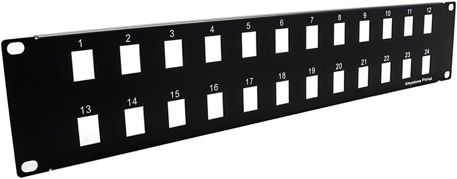 Blank Patch Panel for Keystone Jack Cat.5E, Cat.6 (24 Port) T8220