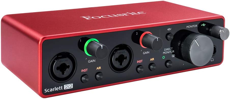 USB Audio Interface Bundle with Mackie CR3-X Monitors & Cable S83882