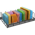 Adjustable 6 Compartment Metal Storage Container Lid Holder U951