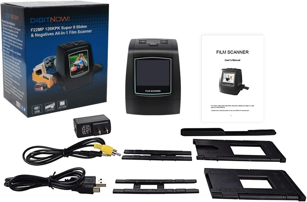 Film and Slide Scanner with 22MP, 2.4 LCD Screen, 128MB Built-in Memory S9068
