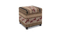 Chenille Storage Ottoman in Brown N7183