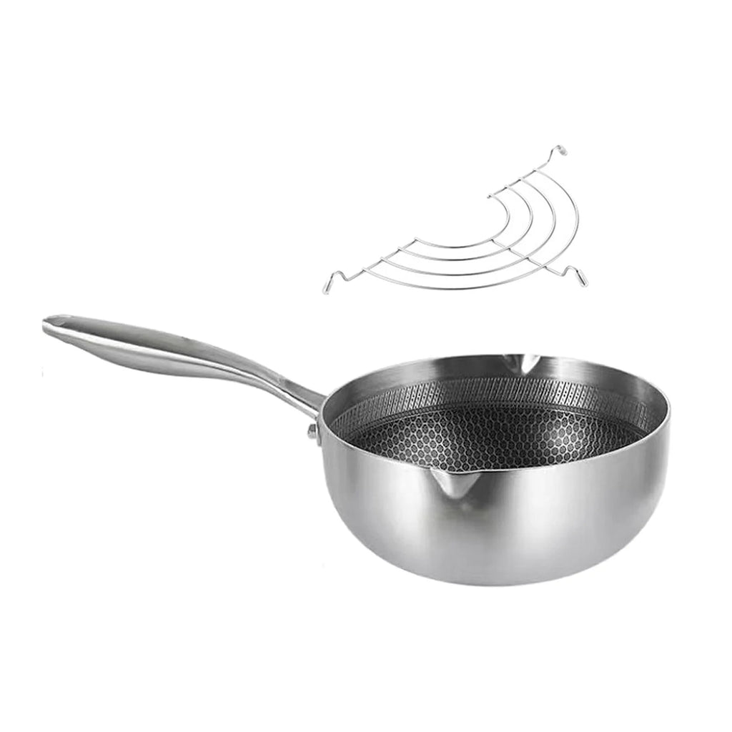 Japanese Tempura Fryer Pan Deep Fryer Pot with Oil Draining Rack Nonstick V872630