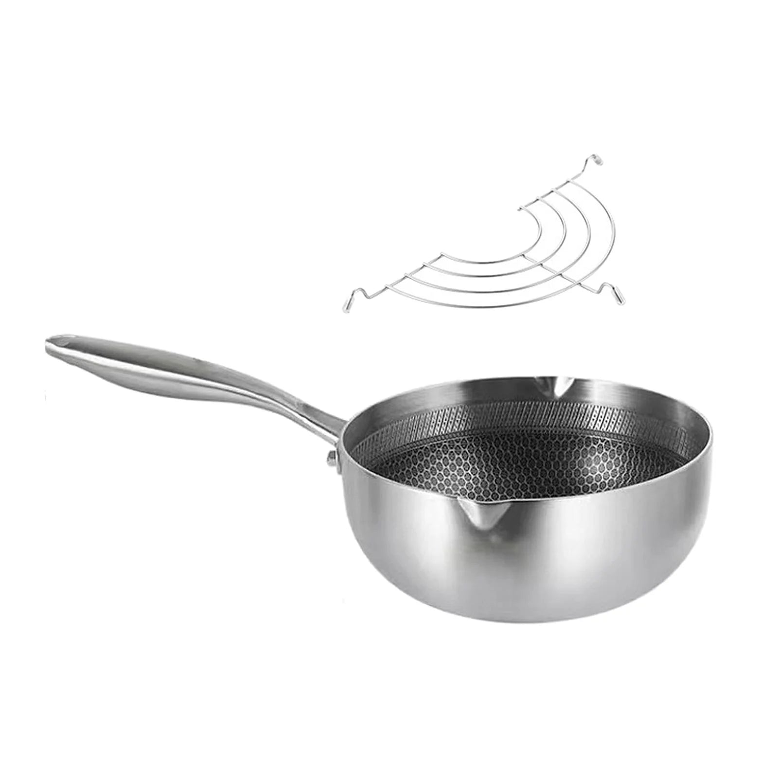 Japanese Tempura Fryer Pan Deep Fryer Pot with Oil Draining Rack Nonstick V872630