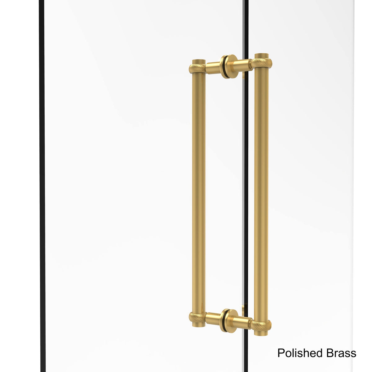18 in. Back to Back Shower Door Pull with Twisted Accent Brushed Bronze D226
