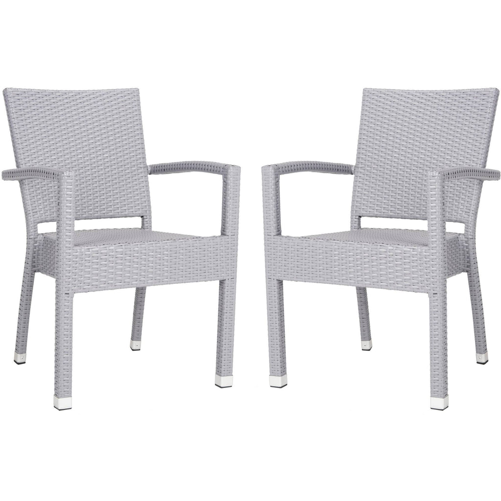 Stacking Arm Chair Grey Set of 2 K529652