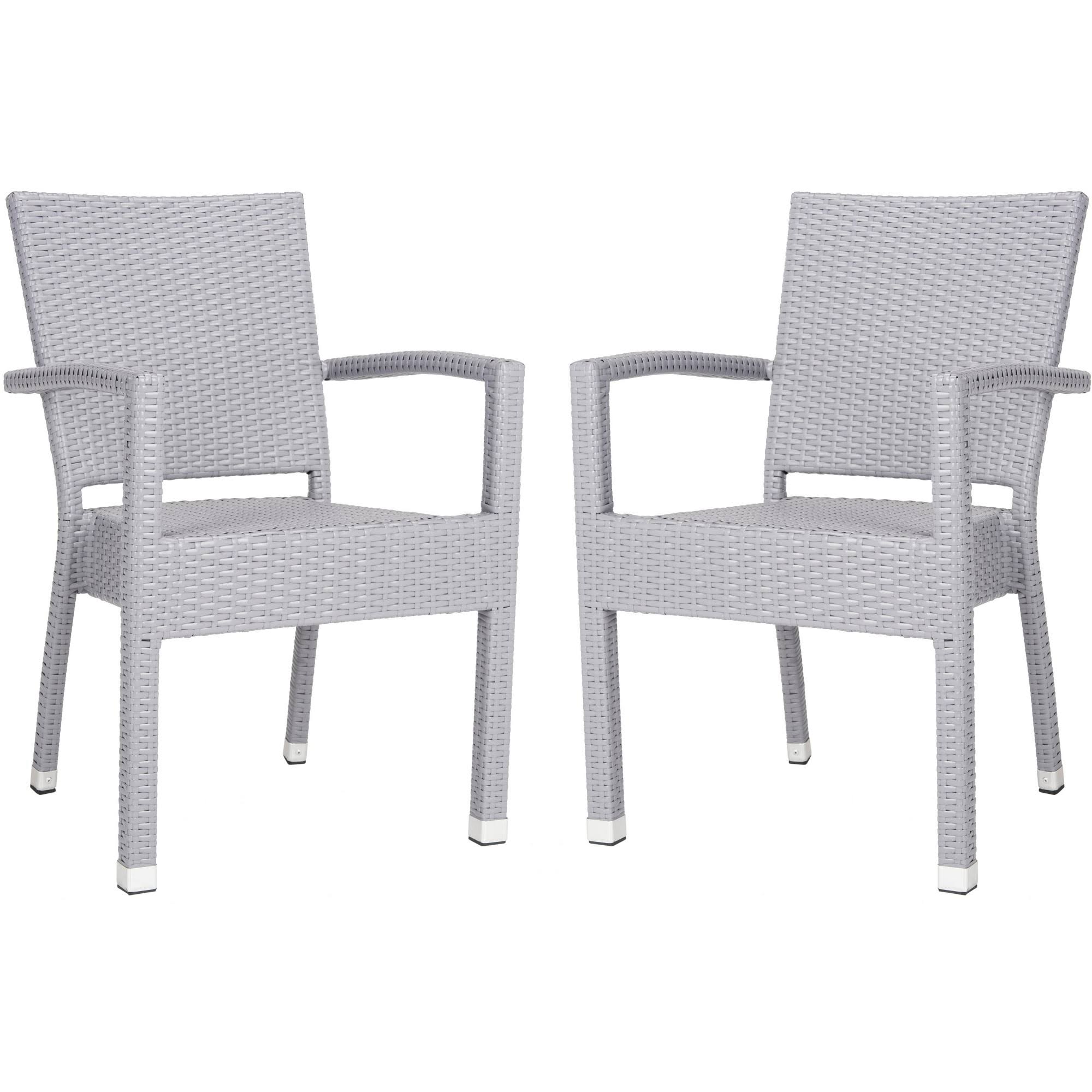 Stacking Arm Chair Grey Set of 2 K529652