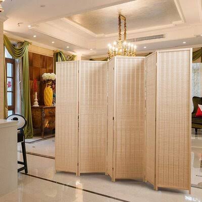 6 Panel Solid Wood Folding Room Divider A3674