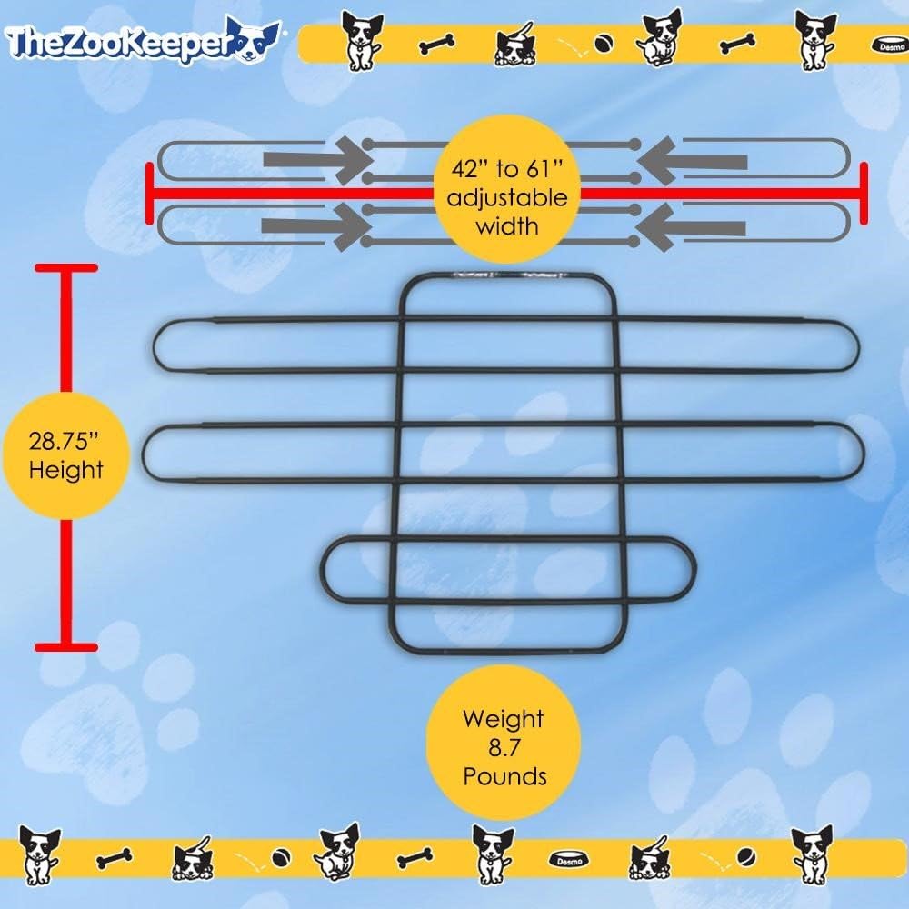 Adjustable Universal Metal Pet Barrier for Cars H694