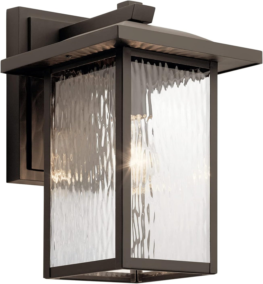 Outdoor Wall Light with Clear Water Glass in Olde Bronze O781