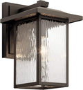 Outdoor Wall Light with Clear Water Glass in Olde Bronze O781