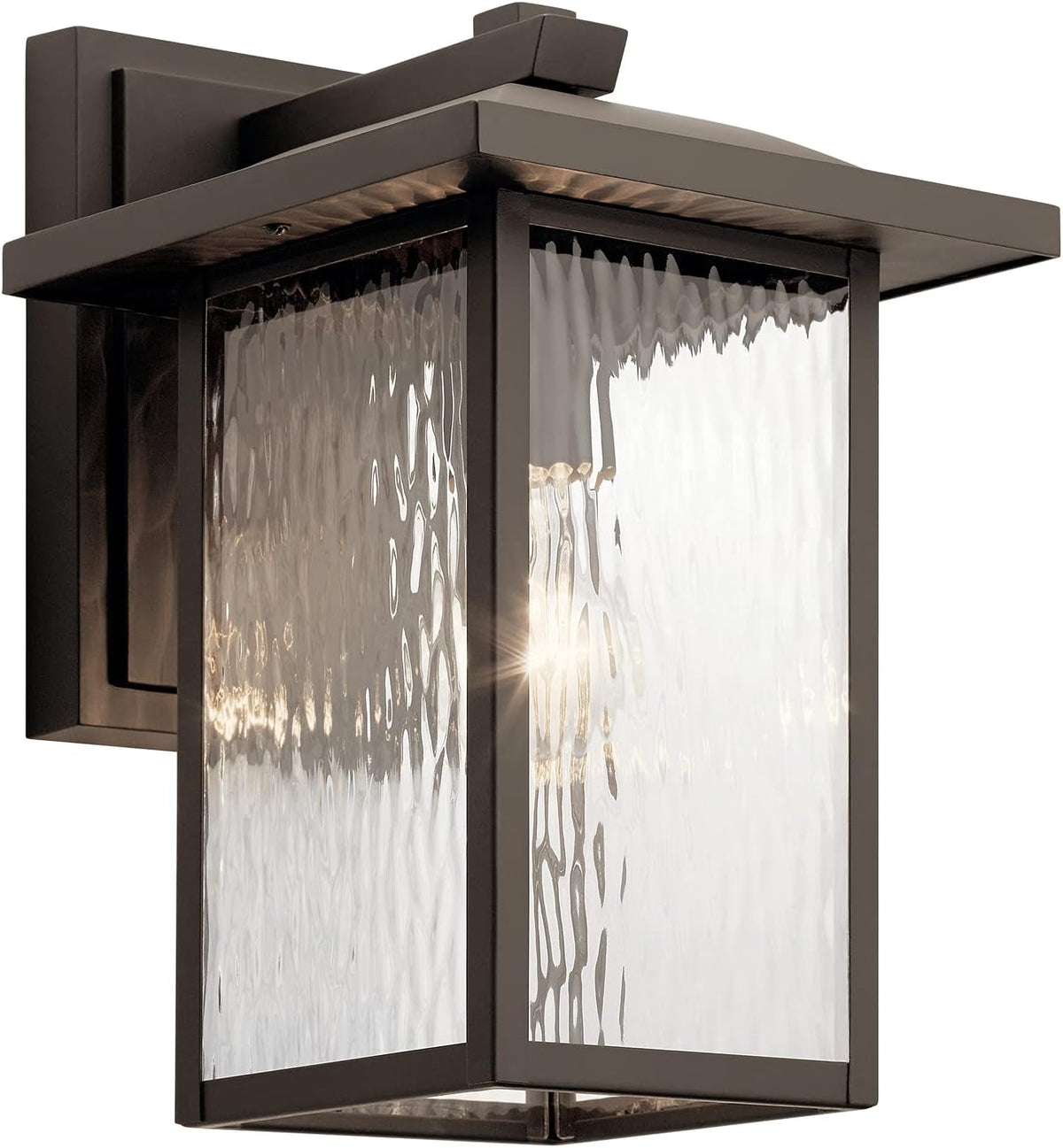 Outdoor Wall Light with Clear Water Glass in Olde Bronze O781