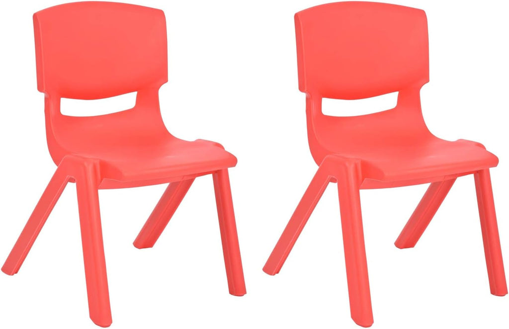 Yellow Stackable Plastic Kids Learning Chairs, 2-Pack U6528