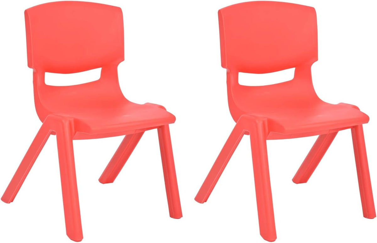 Yellow Stackable Plastic Kids Learning Chairs, 2-Pack U6528