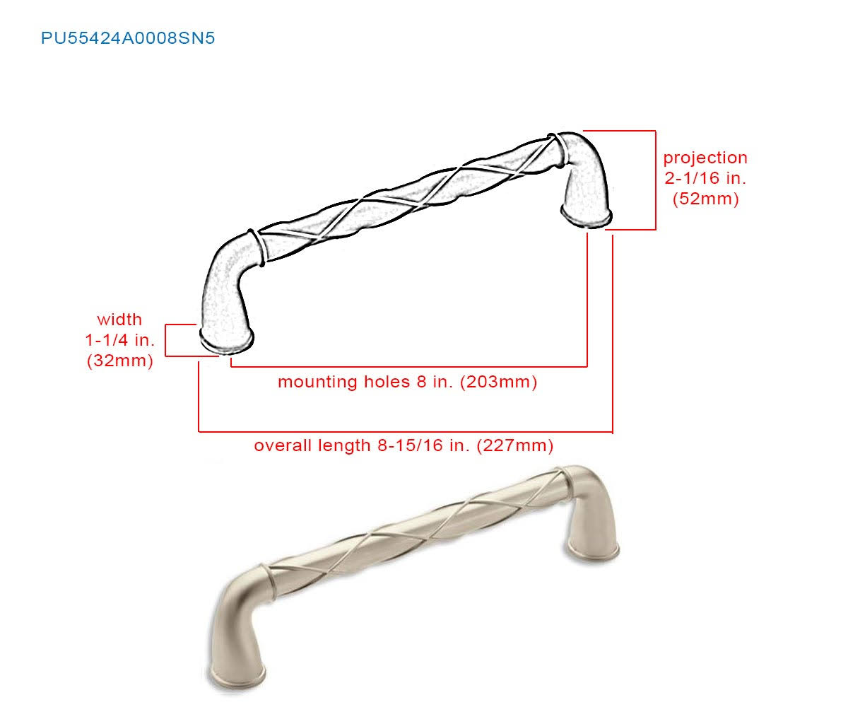 Satin Nickel Appliance Pull Y426