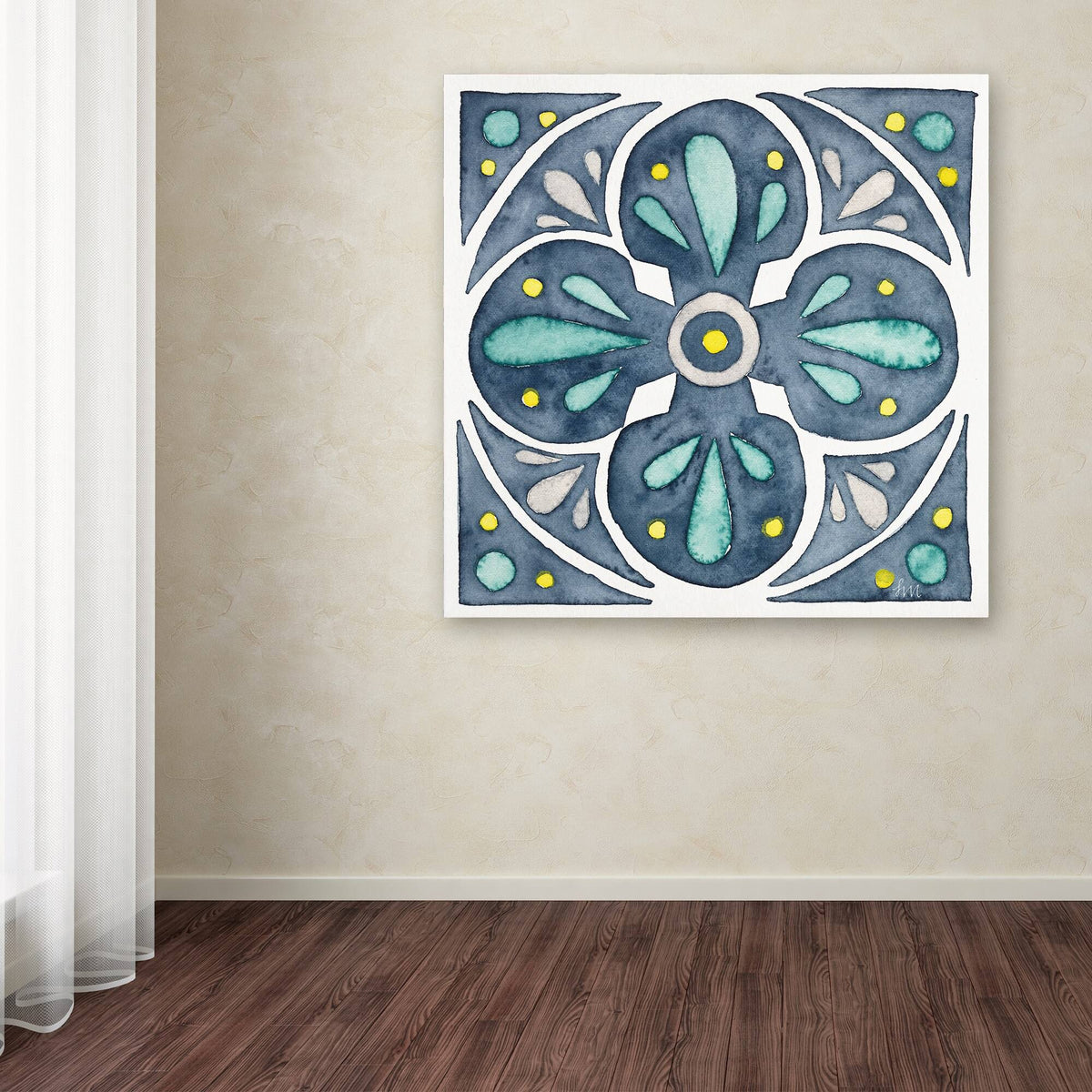 Blue Canvas Art W9367