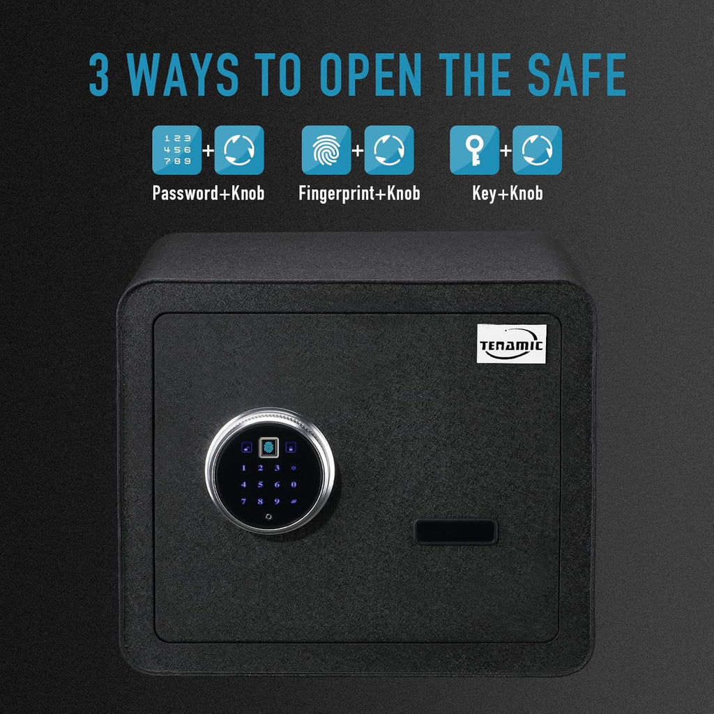 Black Biometric Fingerprint Safe Box with Touch Screen Keypad G213