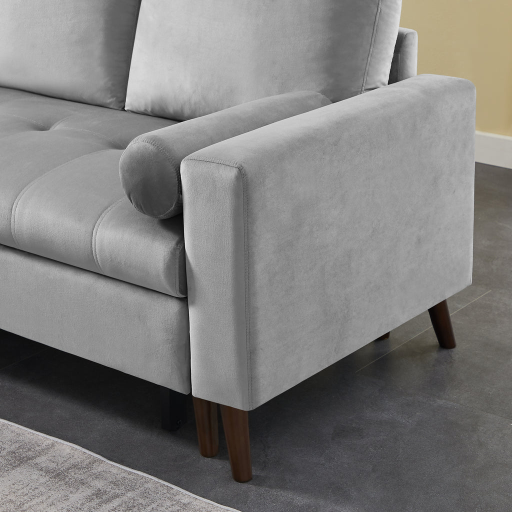 Reversible Pull out Sleeper Sectional Sofa Bed with Storage D63961