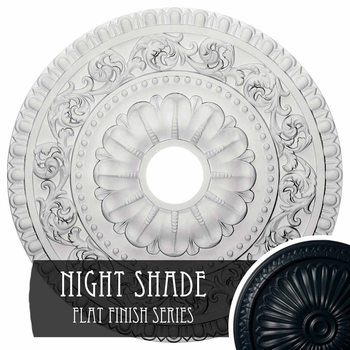 23 1/2x22OD x 3 1/2x22ID x 2 1/8x22P Hand-Painted Ceiling Medallion Y7044