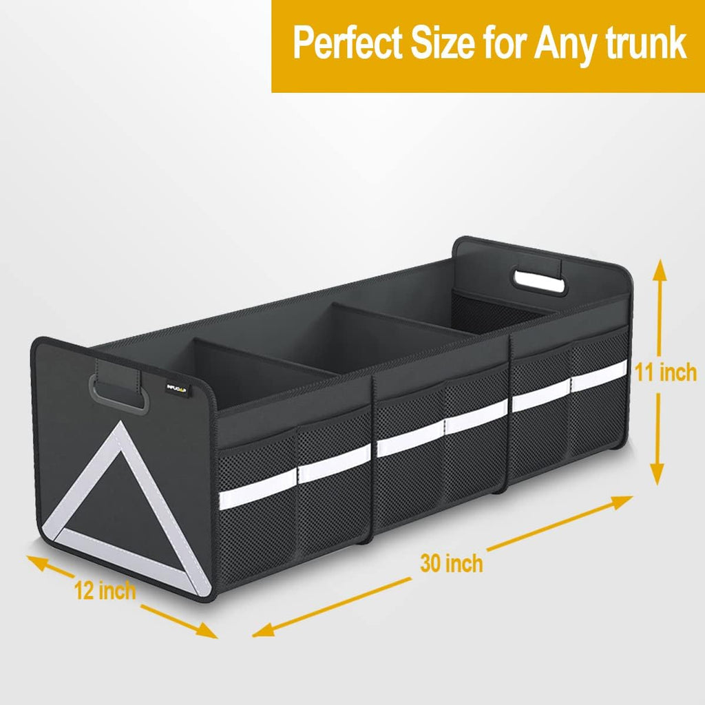Foldable Trunk Organizer with Reflective Stripe, Pack of 2 J2588