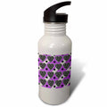 Zebra Purple White Black Print 21 oz Sports Water Bottle C208218