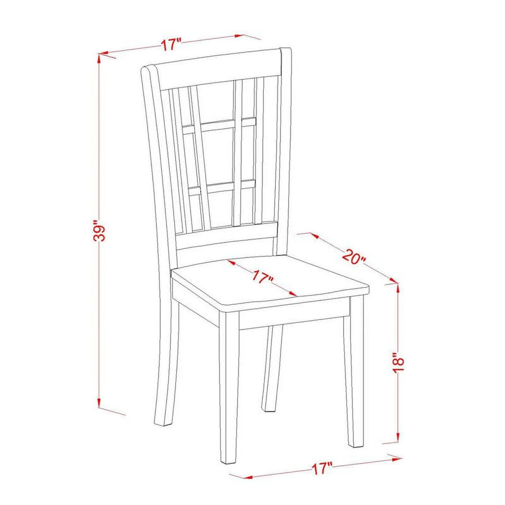 Black/Cherry Wood Dining Chairs (Set of 2) T421756