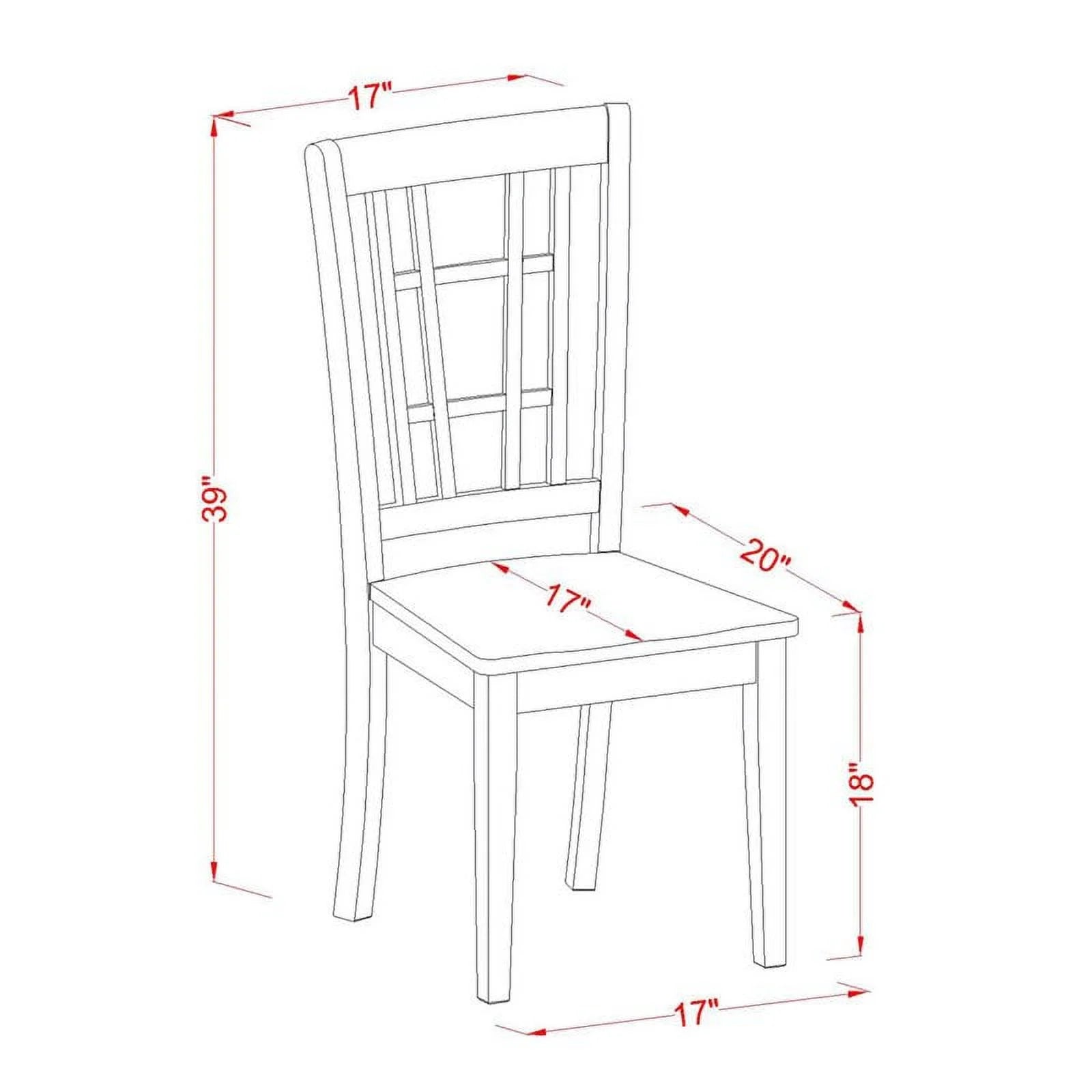 Black/Cherry Wood Dining Chairs (Set of 2) T421756