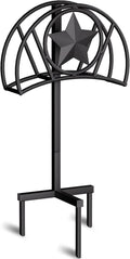 White Freestanding Metal Garden Hose Holder with Ground Stakes, Pack of 2 J749