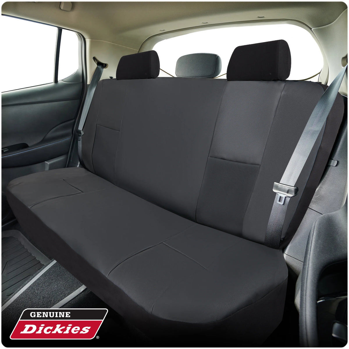 3 Piece Vegan Leather Seat Covers Black Q556388