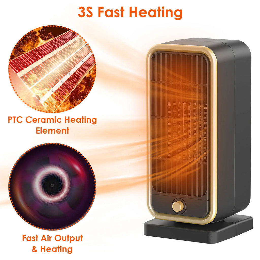 Portable 500W PTC Ceramic Space Heater G898