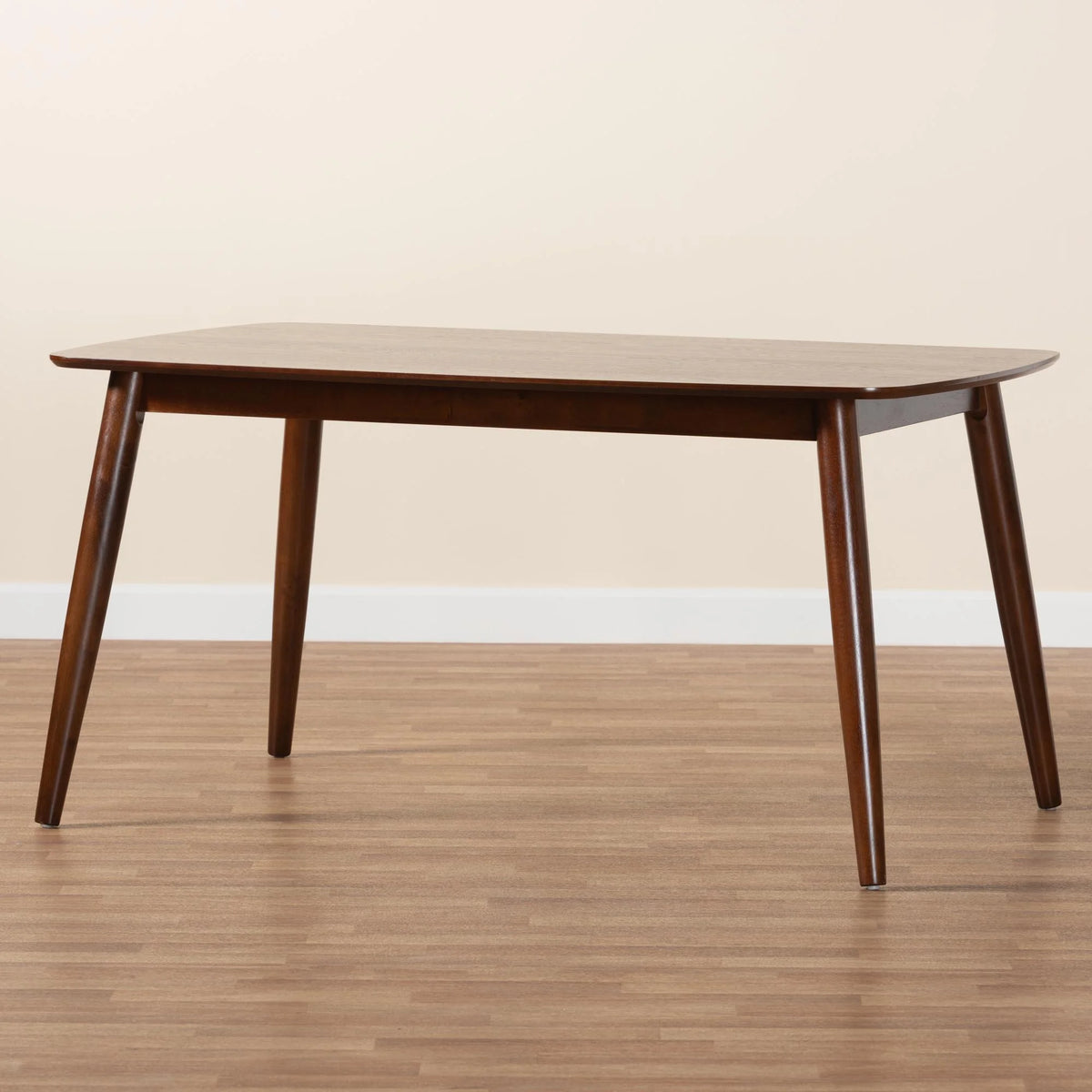 Walnut Brown Finished Wood Dining Table S846