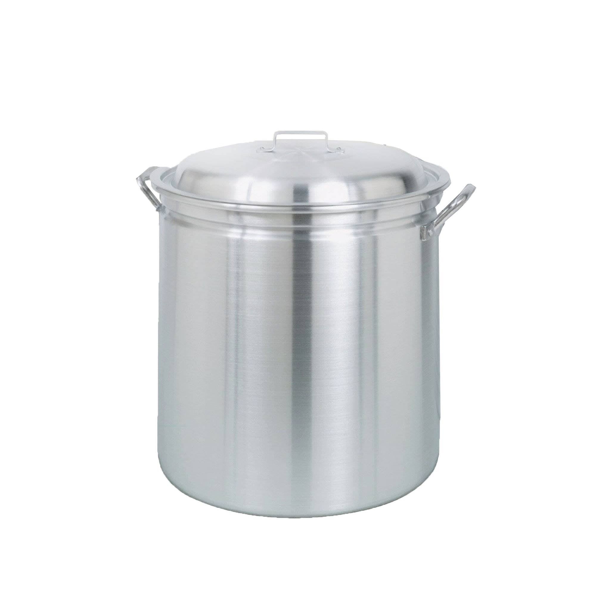 82 Quart Aluminum Stockpot with Lid and Basket S732