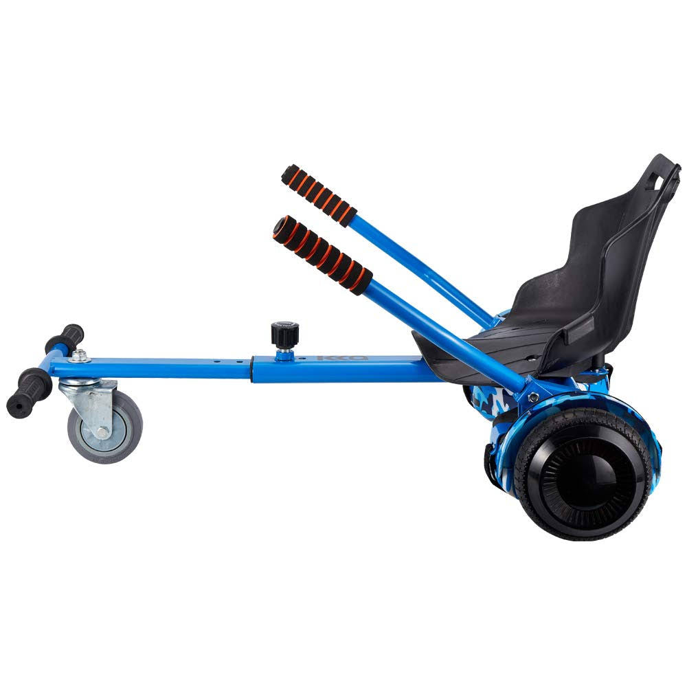 Blue Chrome Hoverboard and Wireless Speaker and Blue Hovercart L481