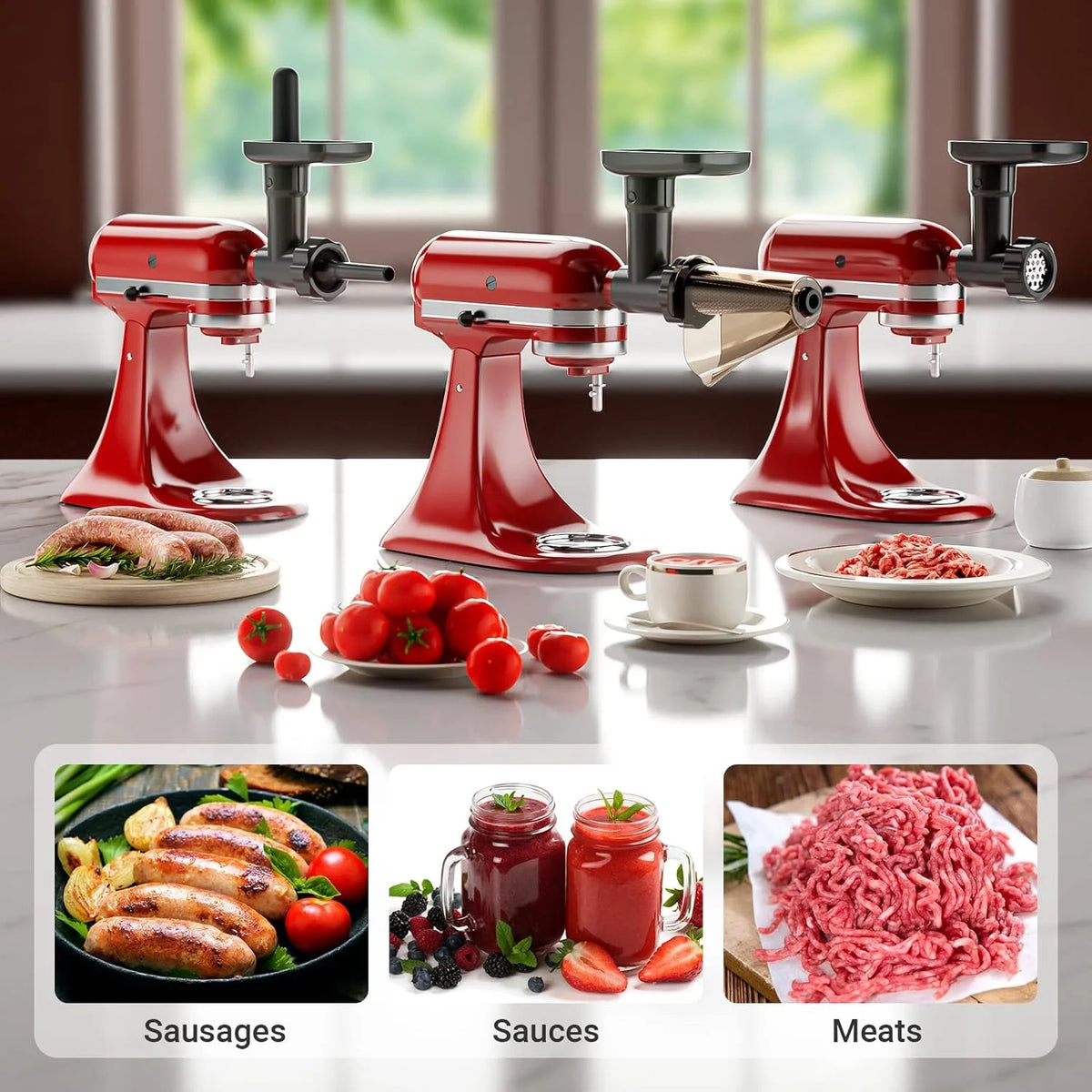 Juicer Attachment with Meat Grinder Accessories Set for Stand Mixer V541241