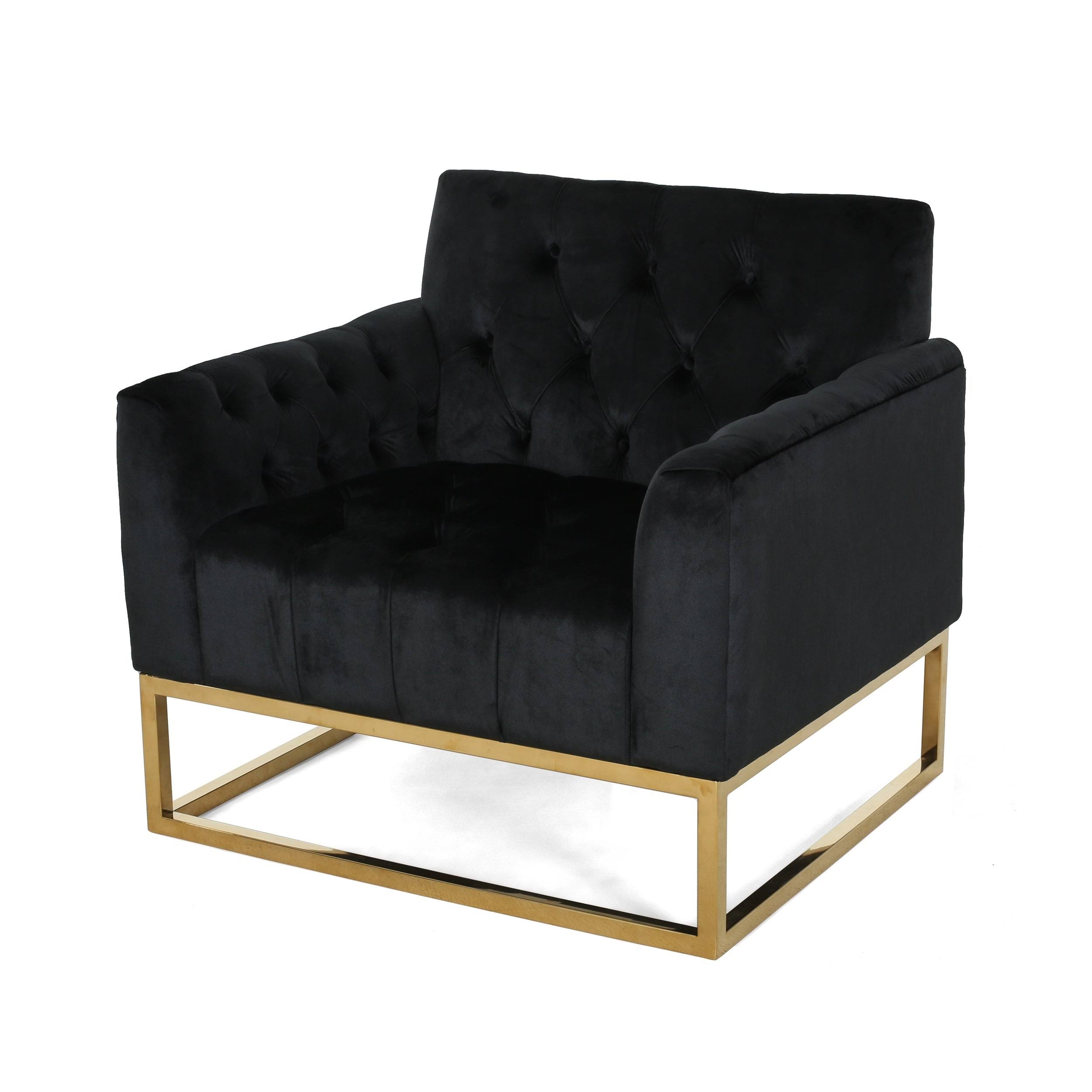 Black Velvet Arm Chair W247