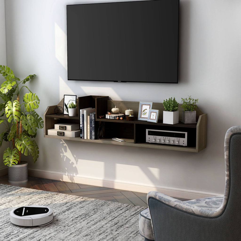 Walnut Wall-Mounted Media Console Z92603