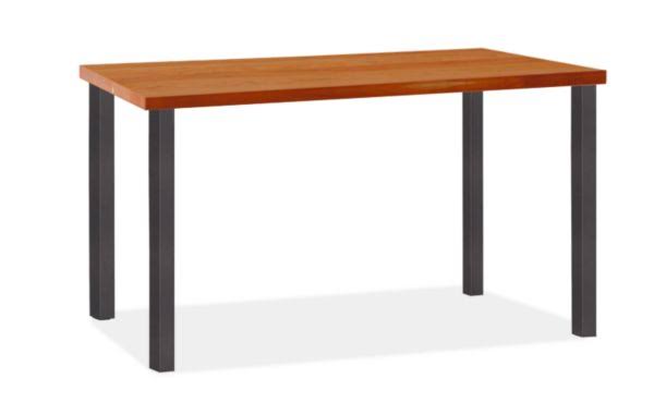 Cherry Top Table with Natural Steel Base J7754