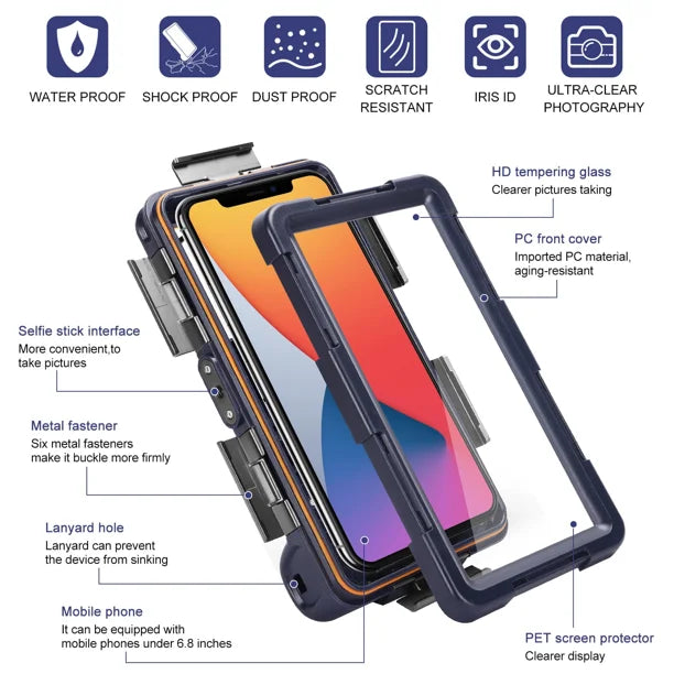 Waterproof Protective Case for Samsung Galaxy S8+ and Phones Up to 6.9 Inch N648