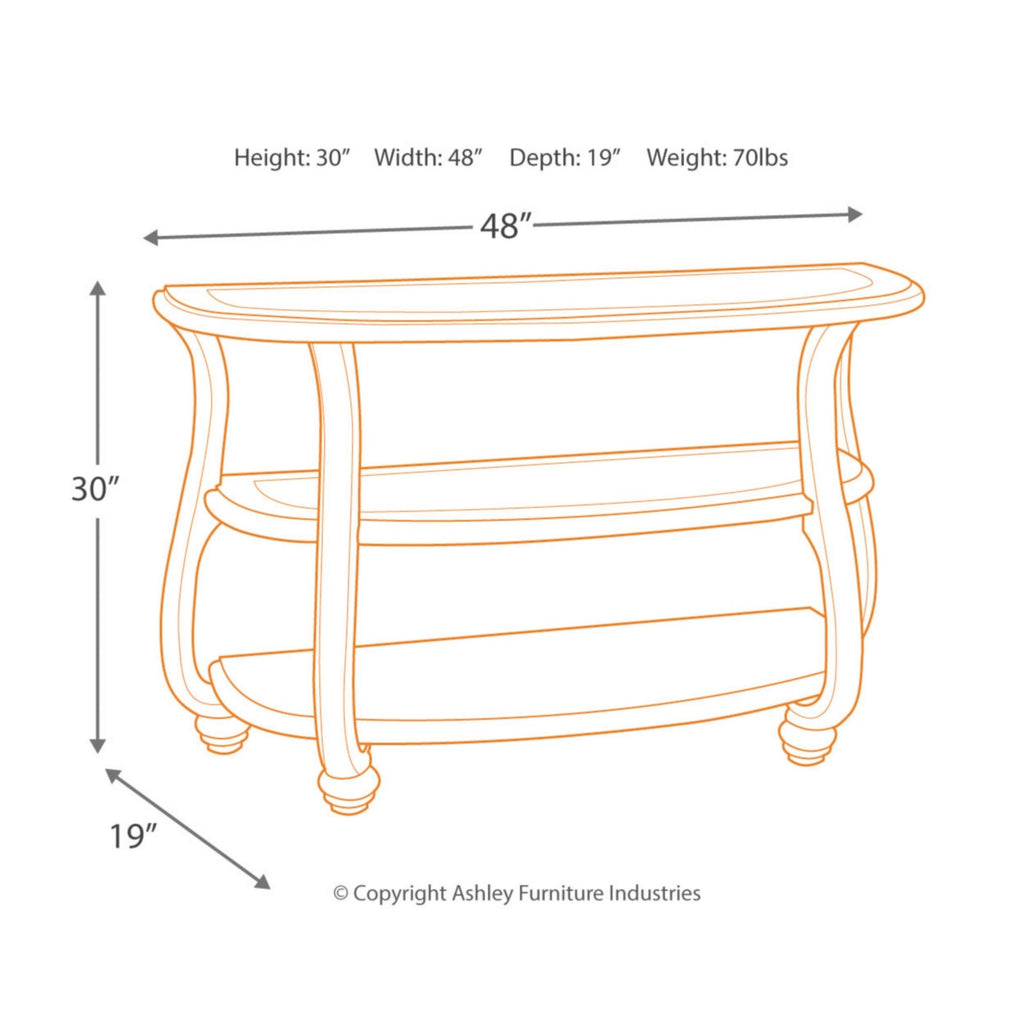Silver Glass Accent Console Table R63244