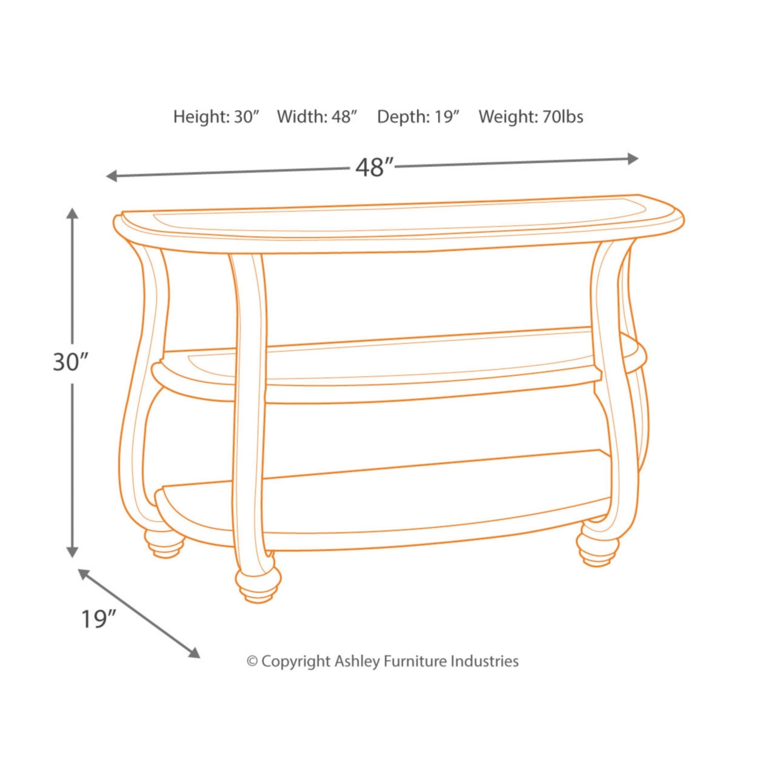 Silver Glass Accent Console Table R63244