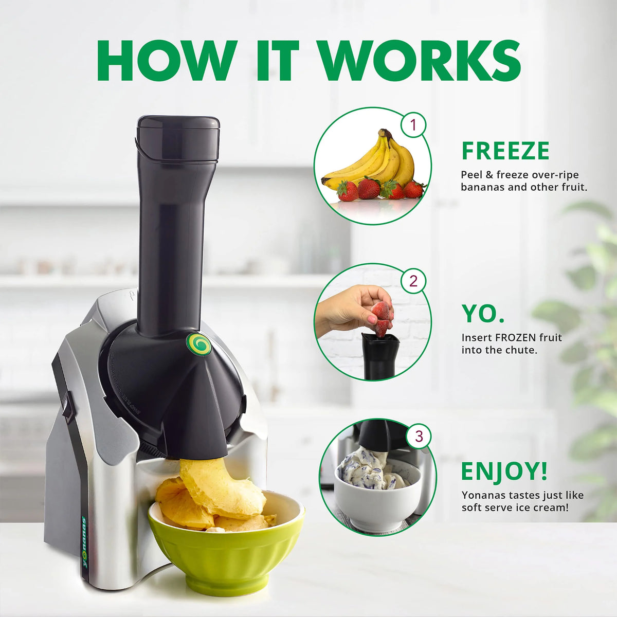 Silver Frozen Fruit Soft Serve Maker B2997