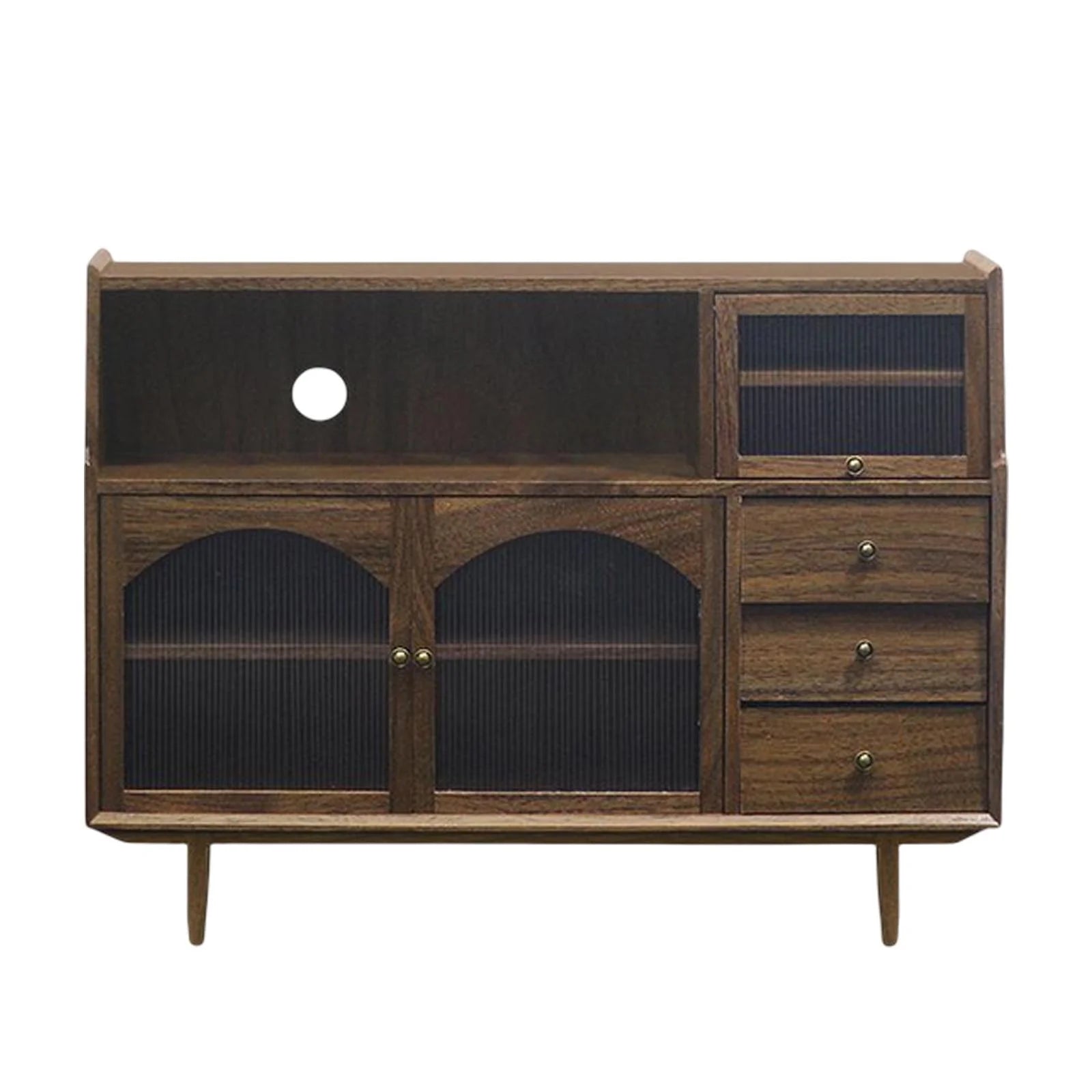 Walnut Dollhouse Miniature Sideboard Cabinet Z5481