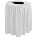 White Shirred Pleat Trash Can Cover R3573